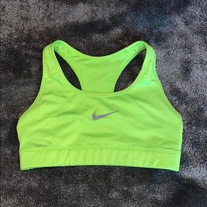 Woman’s Nike Pro Neon Green Sports Bra